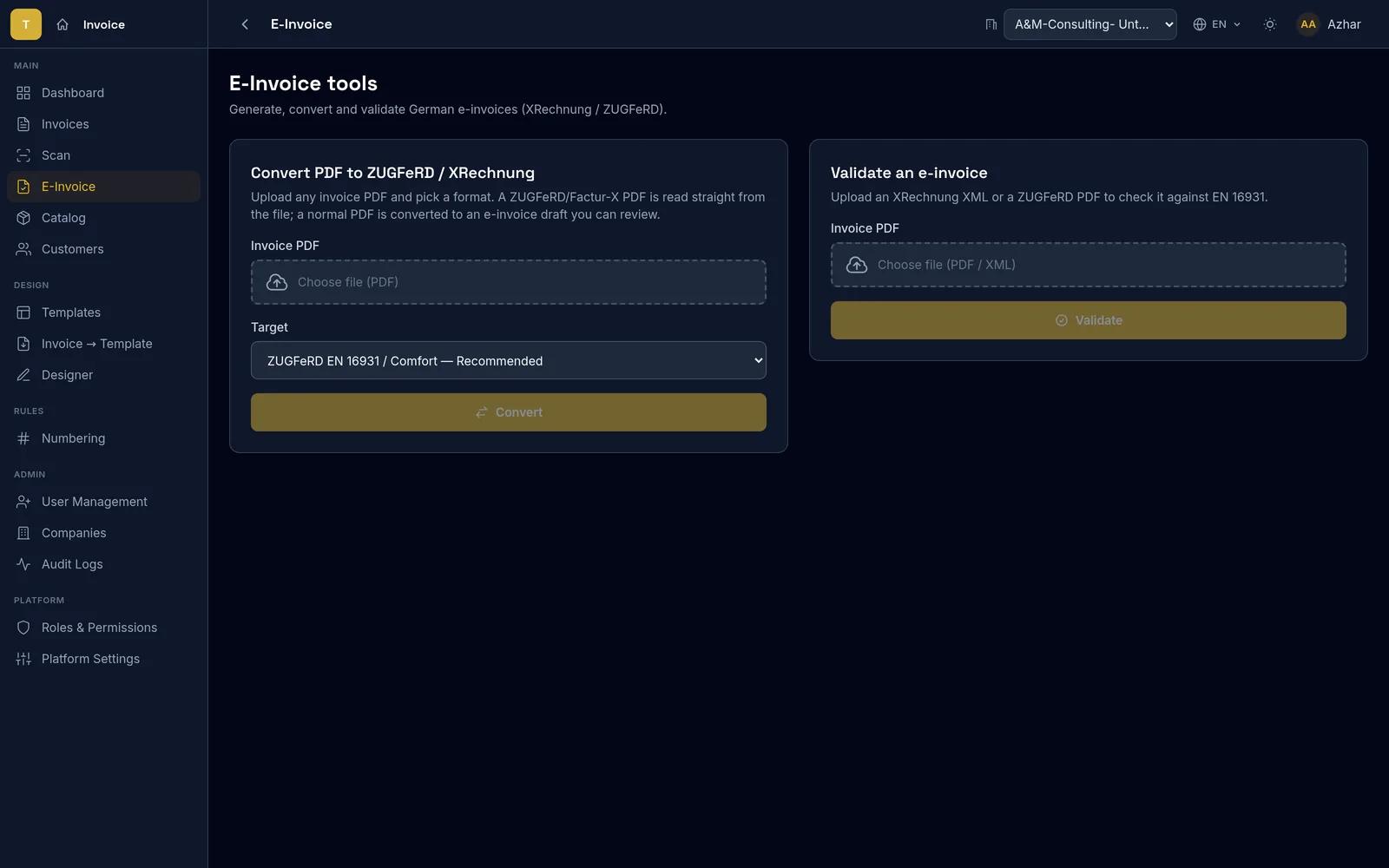 Five profiles, one validator