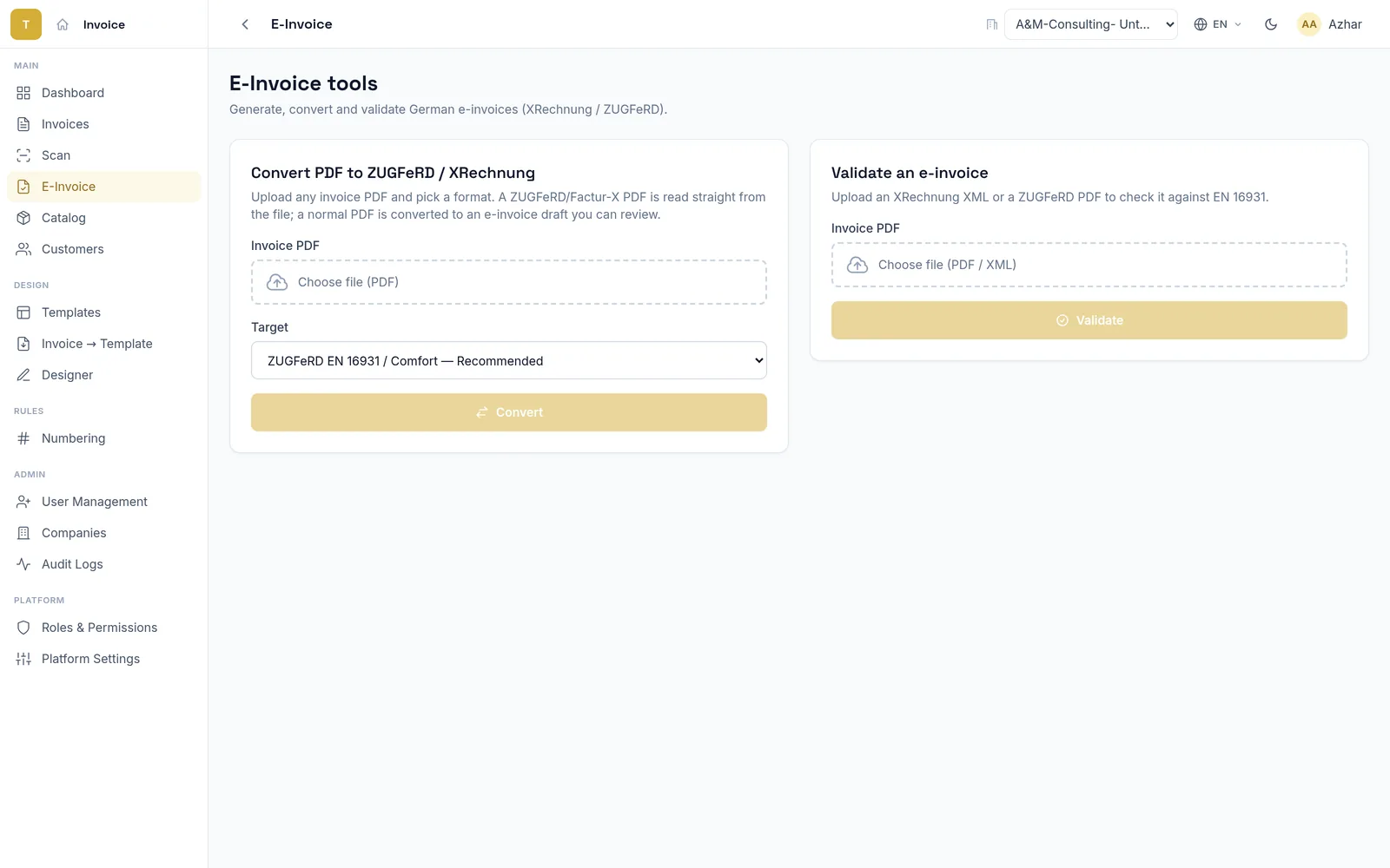 Five profiles, one validator